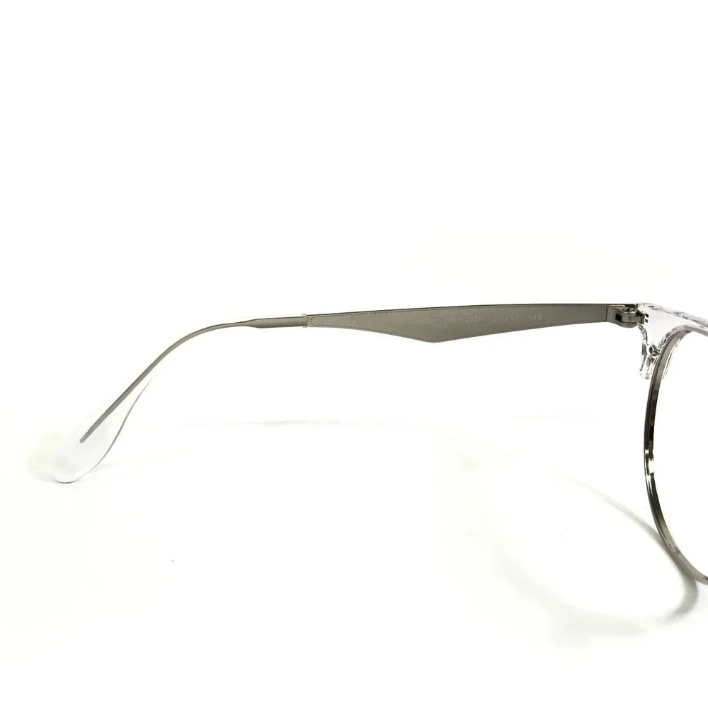 Ray-Ban Eyeglasses Frames RB6396 2936 Clubmaster Polished Clear Silver 51-19-140